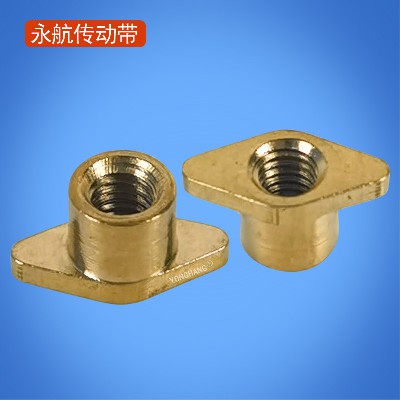 黄铜皮带螺母M3M4M5 菱形螺母ATN10ATN20 同步带沉孔安装螺帽M3M4M5