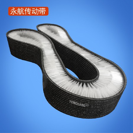 永航玻璃打砂机皮带 磨砂玻璃喷砂机毛刷清扫皮带 工业橡胶皮带刷定制